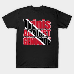 Trinis Against Genocide - Flag Colors - Front T-Shirt